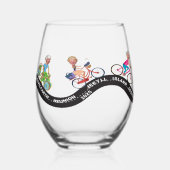 Untersetzer Weinglas Ohne Stiel (Rückseite)