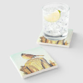 Untersetzer Weißkronenspanner auf Post Design (Seitenansicht)