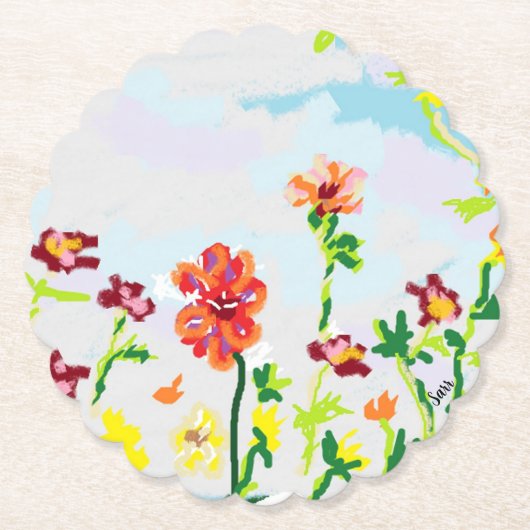 Untersetzer: Wilde Blume Untersetzer (Vorderseite)