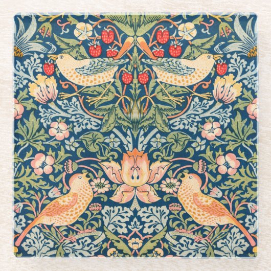 UNTERSETZER: WILLIAM MORRIS :STRAWBERRY THIEVY GLASUNTERSETZER (Vorderseite)