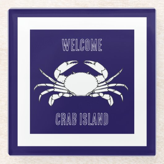 Untersetzer - Willkommen auf der Insel Crab (Vorderseite)