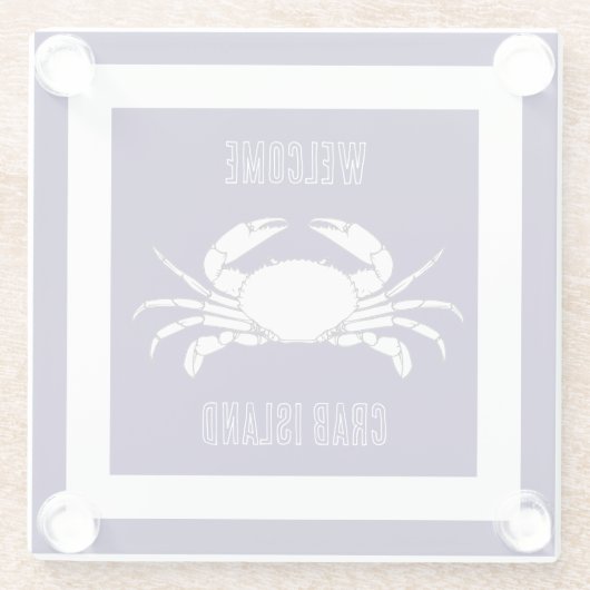 Untersetzer - Willkommen auf der Insel Crab (Rückseite)