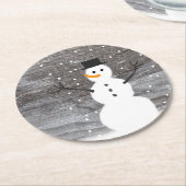 Untersetzer ziehen sich rustikalen Weihnachtsschne (Angewinkelt)