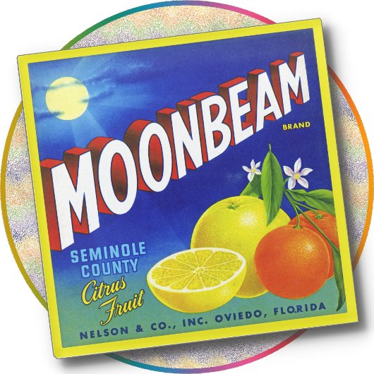 UNTERSETZER - Zitrusfrüchte von Moonbeam - Etikett