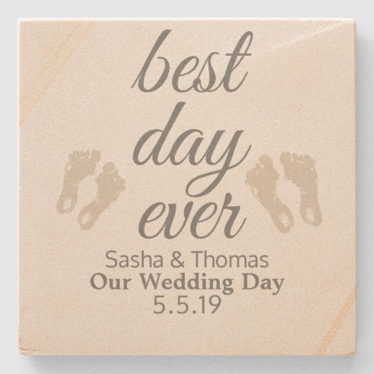 Untersetzer zum besten Tag je Sandstone (Vorderseite)