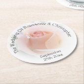 Untersetzer zum Hochzeitspapier Pfirsichfarbene Ro (Angewinkelt)