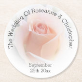 Untersetzer zum Hochzeitspapier Pfirsichfarbene Ro (Vorderseite)