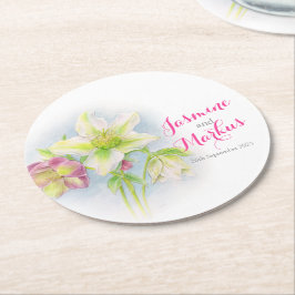 Untersetzer zum Hochzeitsschreiben von Aquarellpap