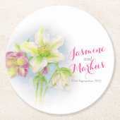 Untersetzer zum Hochzeitsschreiben von Aquarellpap (Vorderseite)