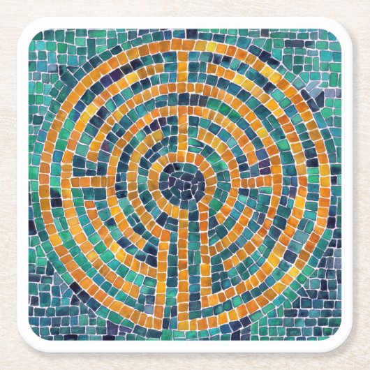 UNTERSETZER zum LABYRINTH-Quadrat - Weißes Papier (Vorderseite)