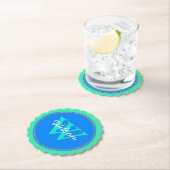 Untersetzer zum Mit Monogramm Grünbuch "Blau und M (Vor Ort)