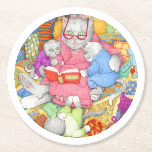 UNTERSETZER zum runden Papier "BEDTIME GESCHICHTE" (Vorderseite)