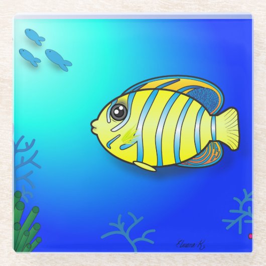 Untersetzer zum Thema Fisch (Vorderseite)