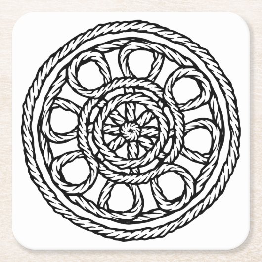 Untersetzer zum Thema Schwarzweiß-Segeln (Vorderseite)