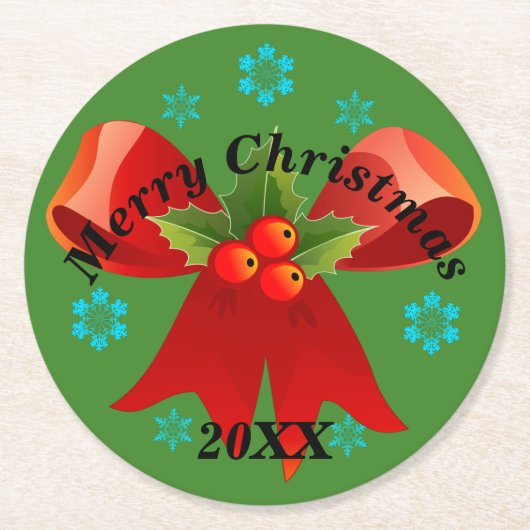 Untersetzer zum Weihnachtsfest (Rotes Weihnachtsba (Vorderseite)