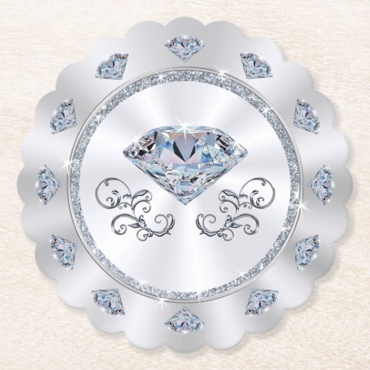 Untersetzer zur Beseitigung. Diamond Themed Geburt (Vorderseite)