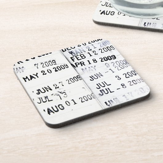 Untersetzer zur Briefmarke von Bibliotheksdaten (Linke Seite)