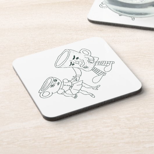 Untersetzer zur Tasse von Kaffee (Linke Seite)