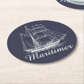 Untersetzermassenbrett Maritimer Neuschottland Runder Pappuntersetzer (Angewinkelt)