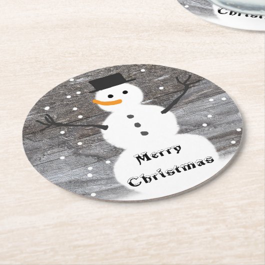 Untersetzermassenbrett rustikaler frohe runder pappuntersetzer (Angewinkelt)