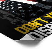 Unterstehen Sie sich, unsere Flagge zu respektlos  Poster (Ecke)