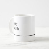 Unterstrichen Minimalistisch modern Kaffeetasse (Vorderseite Links)