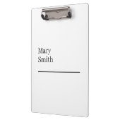 Unterstrichen Minimalistisch modern Klemmbrett (Links)