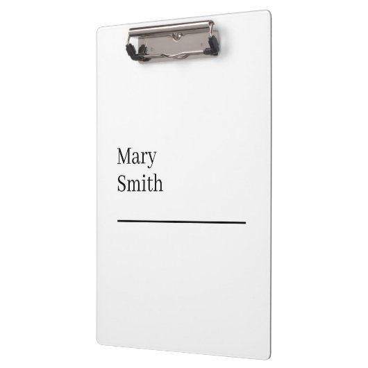 Unterstrichen Minimalistisch modern Klemmbrett (Links)