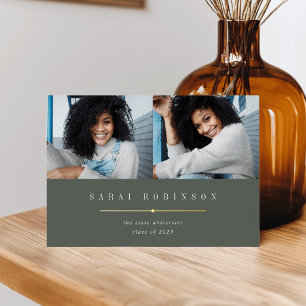 Unterstrichene Folie Ankündigung von Foto Abschl