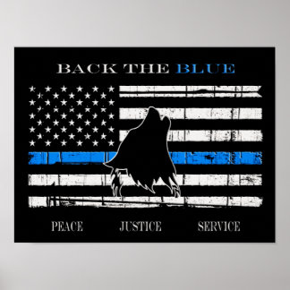 Unterstütze das Blau Poster