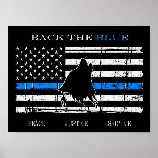 Unterstütze das Blau Poster (Vorne)