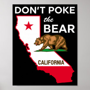 Unterstütze den Bären California Republic Design  Poster