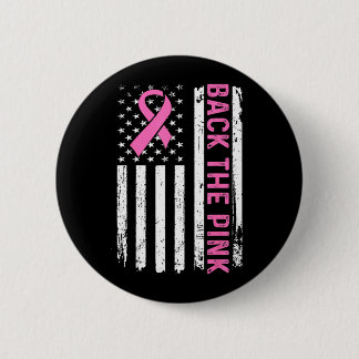 Unterstütze die amerikanische Flagge Brustkrebsbew Button