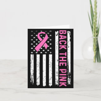 Unterstütze die amerikanische Flagge Brustkrebsbew Karte
