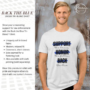 Unterstütze die Polizei Tri-Blend Shirt