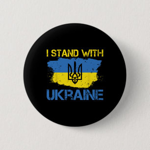 Unterstütze die Ukraine mit dieser Ukraine-Flagge Button