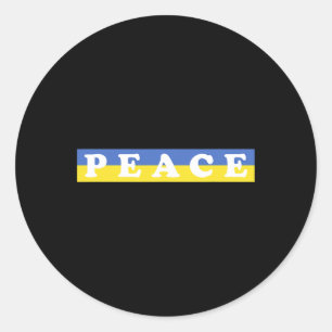 Unterstütze die Ukraine und den Frieden in der Wel Runder Aufkleber