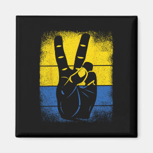 Unterstütze Friedenszeichen Ukraine-Flagge Ukraini Magnet