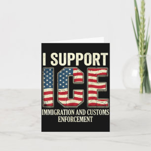 Unterstütze ICE-Einwanderungsbeamte amerikanische Karte