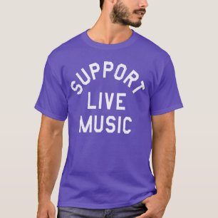 Unterstütze Live-Musik Lustig retro retro T-Shirt