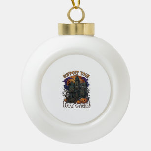 Unterstütze lokale Hexen Halloween Spukhaus Pumpe Keramik Kugel-Ornament