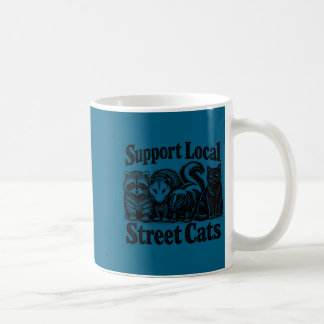 Unterstütze lokale Straßenkatzen Team Müll Opossum Kaffeetasse