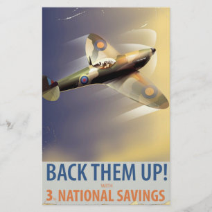 Unterstütze sie! WW2 Plakat Briefpapier