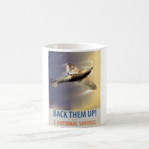 Unterstütze sie! WW2-Plakat Kaffeetasse