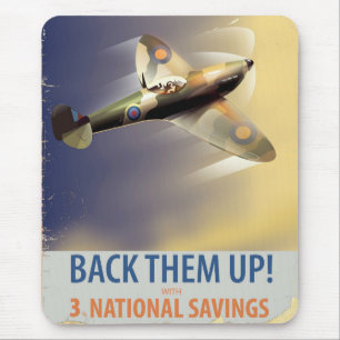 Unterstütze sie! WW2 Plakat Mousepad