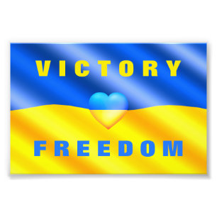 Unterstütze Starke Ukraine Poster Ukrainische Flag