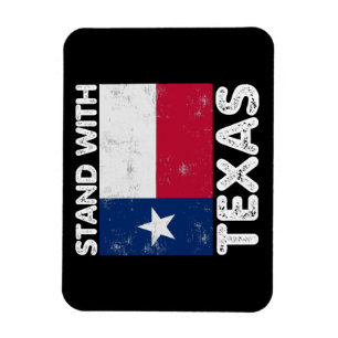 Unterstütze Texas Ich stehe mit Texas Texan Flagge Magnet