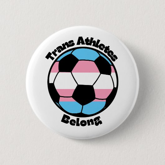 Unterstütze trans Athleten - Fußball Button (Vorderseite)