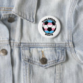 Unterstütze trans Athleten - Fußball Button (Beispiel)