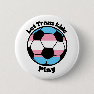 Unterstütze Trans-Athleten - Fußball Button